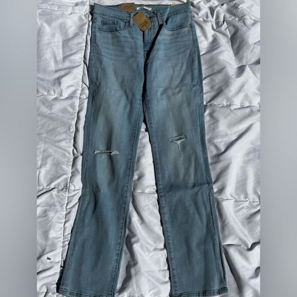 Nwt LEVI’S 314 SHAPING STRAIGHT WOMEN'S JEANS 6 long + 8 long - Picture 7 of 9